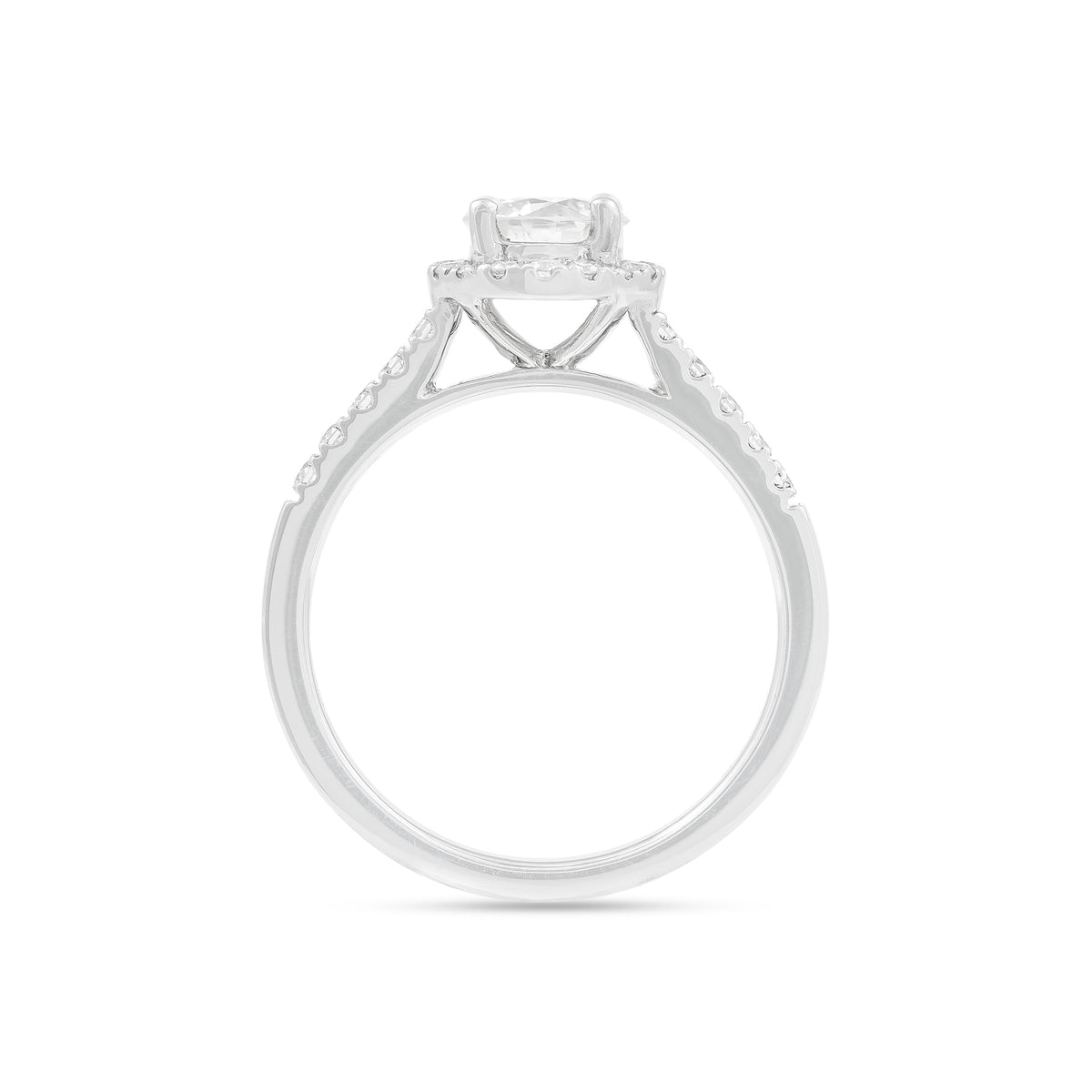 0.56ct Brilliant-Cut Diamond Halo Engagement Ring