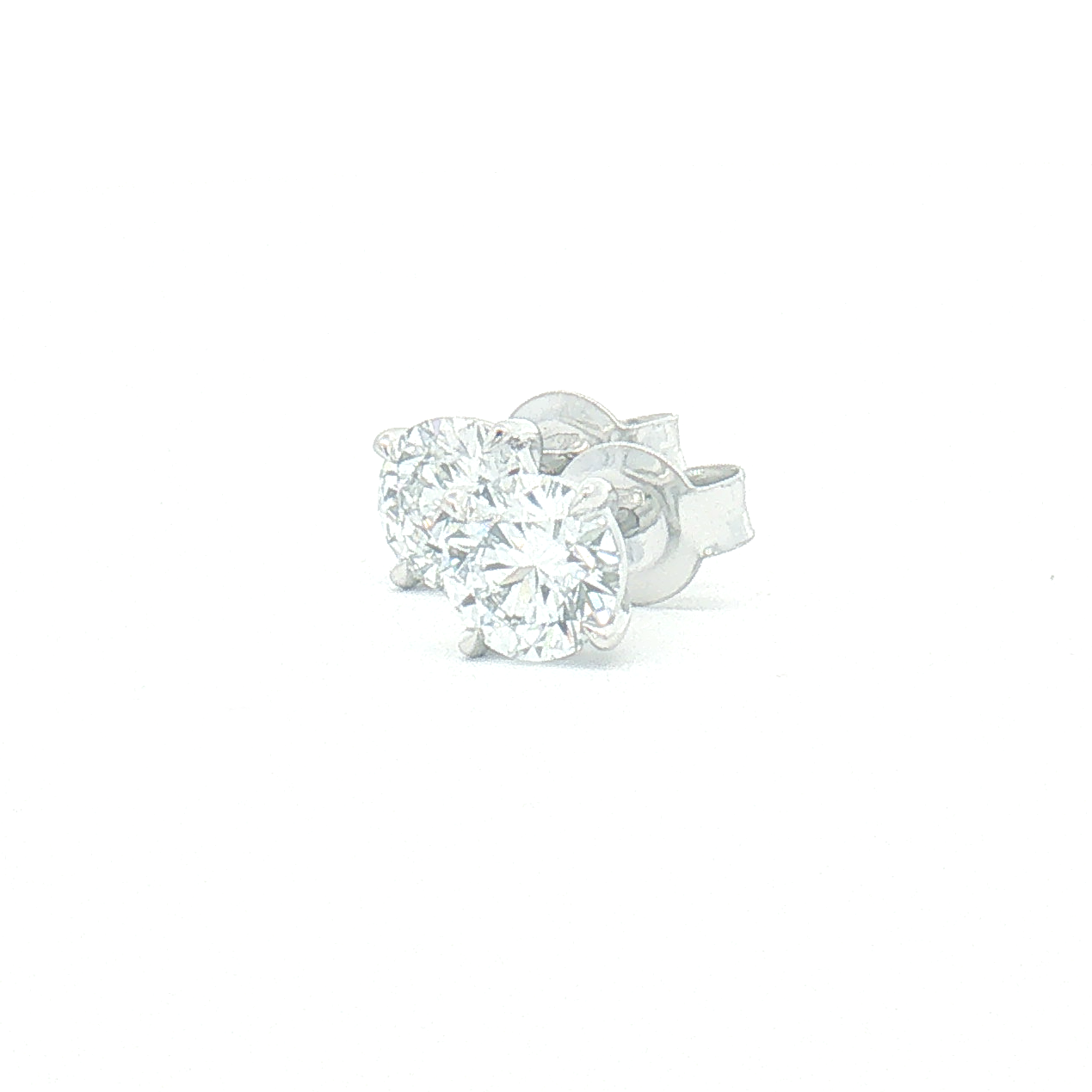 18ct White Gold 1.53ct Lab Diamond Stud Earrings