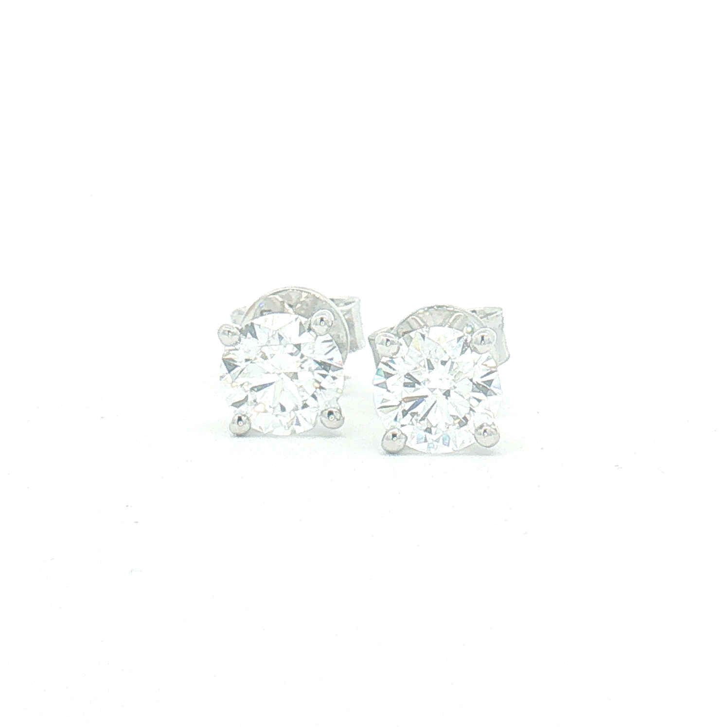 18ct White Gold Lab Diamond 1.45ct Stud Earrings