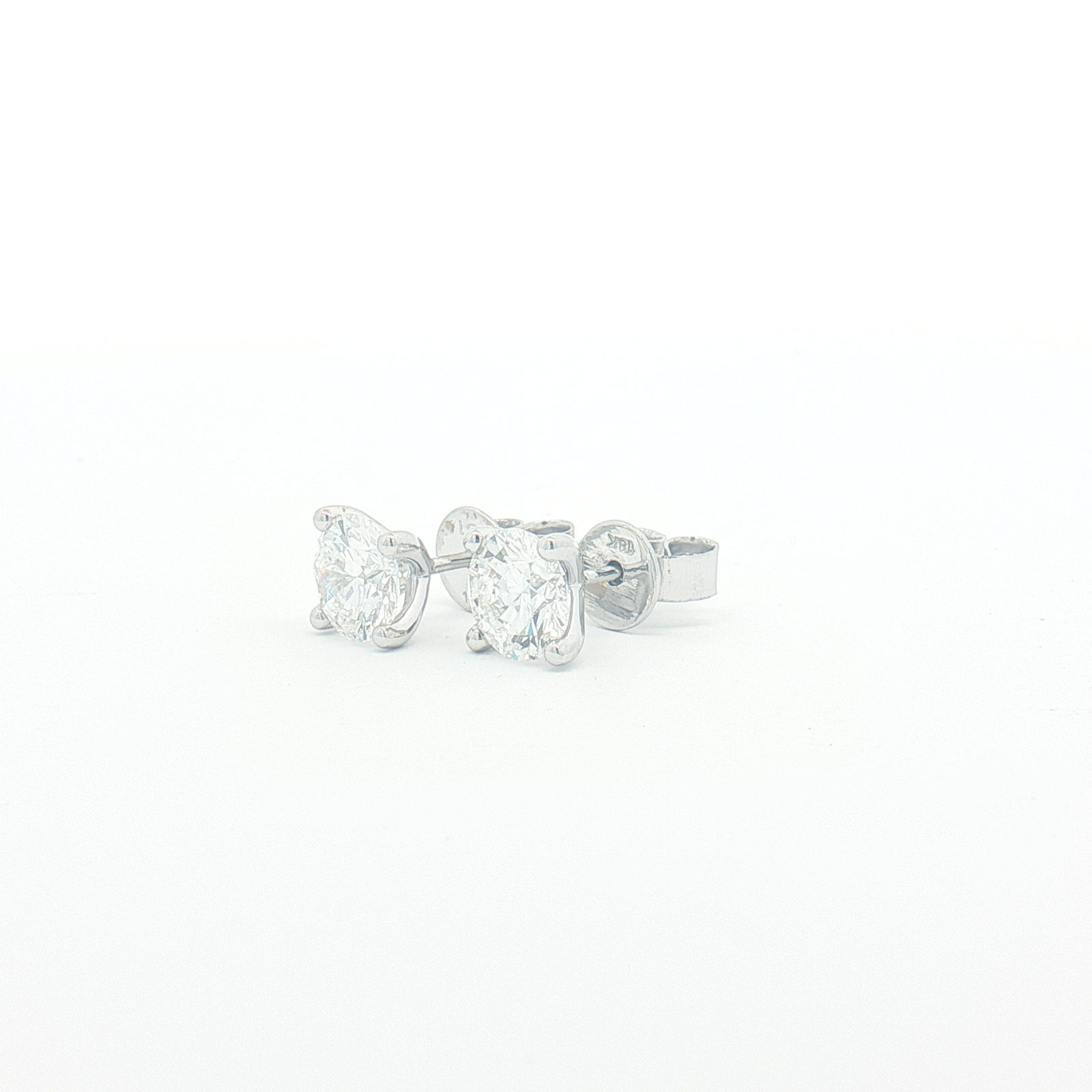 18ct White Gold Lab Diamond 2.01ct Earrings