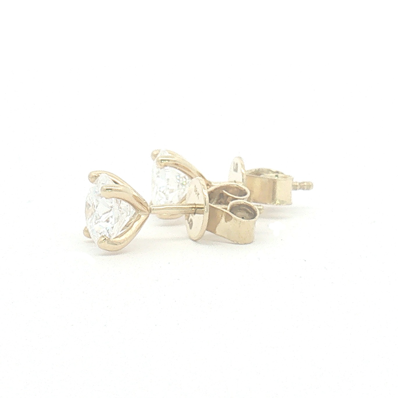 18ct Yellow Gold 2ct Lab Diamond Stud Earrings