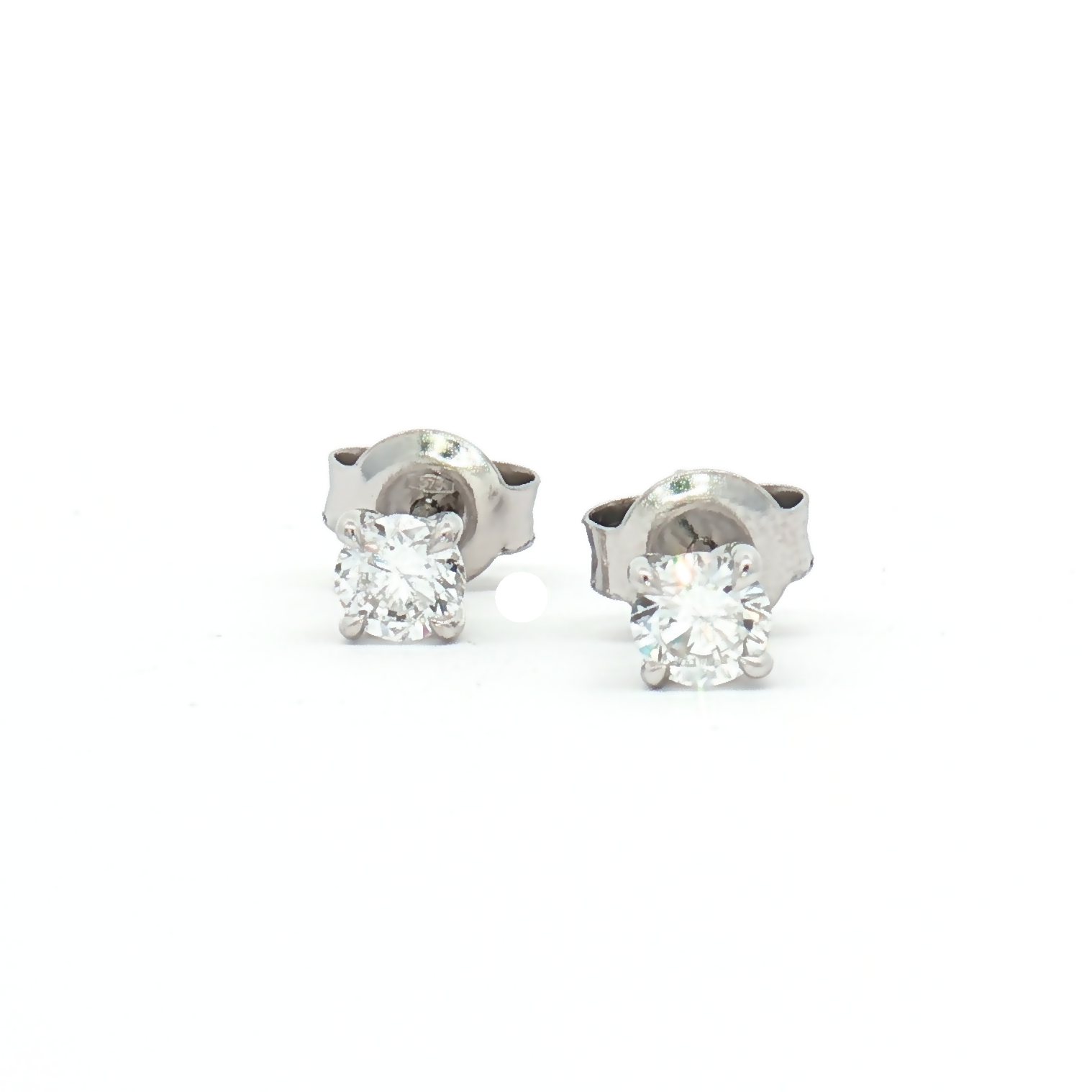 9ct White Gold Lab Diamond 0.50ct Stud Earrings