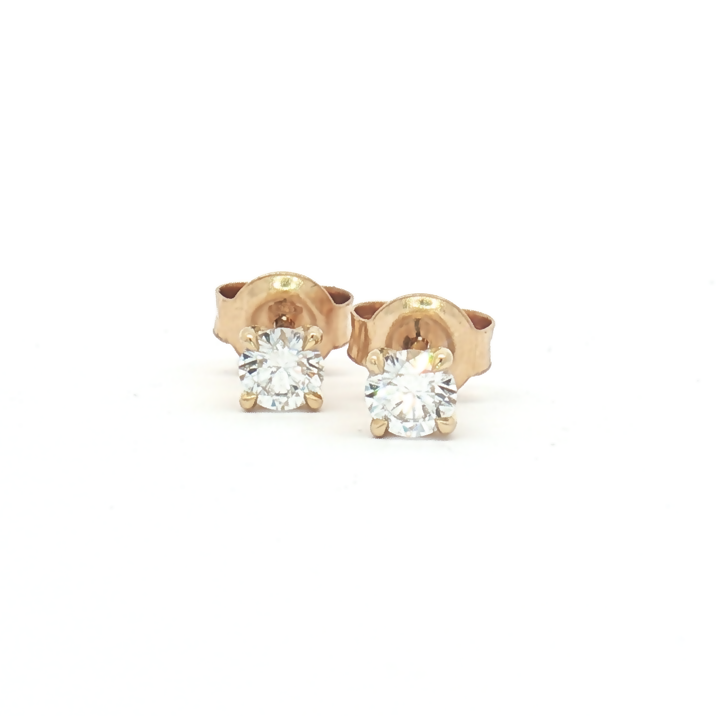 9ct Yellow Gold Lab Diamond 0.50ct Stud Earrings