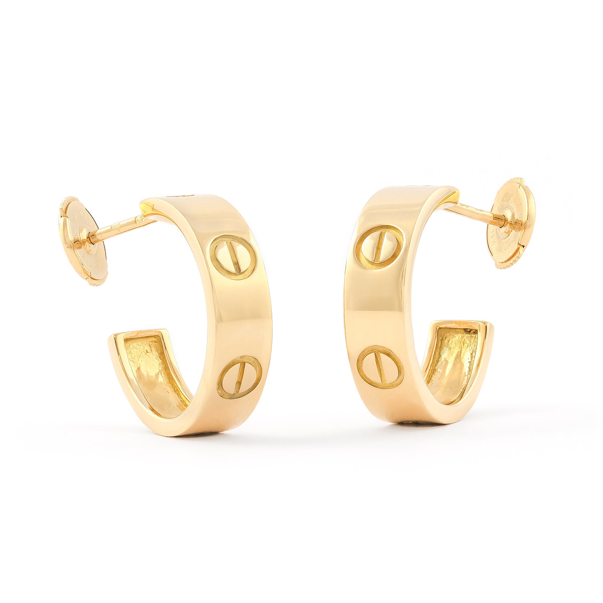 Cartier 18ct Yellow Gold Love Hoop Earrings