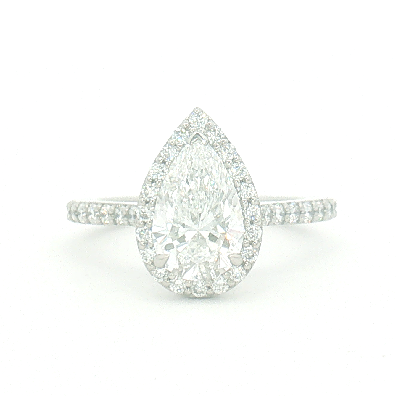 Lab Diamond 1.50ct Pear-cut Engagement Ring