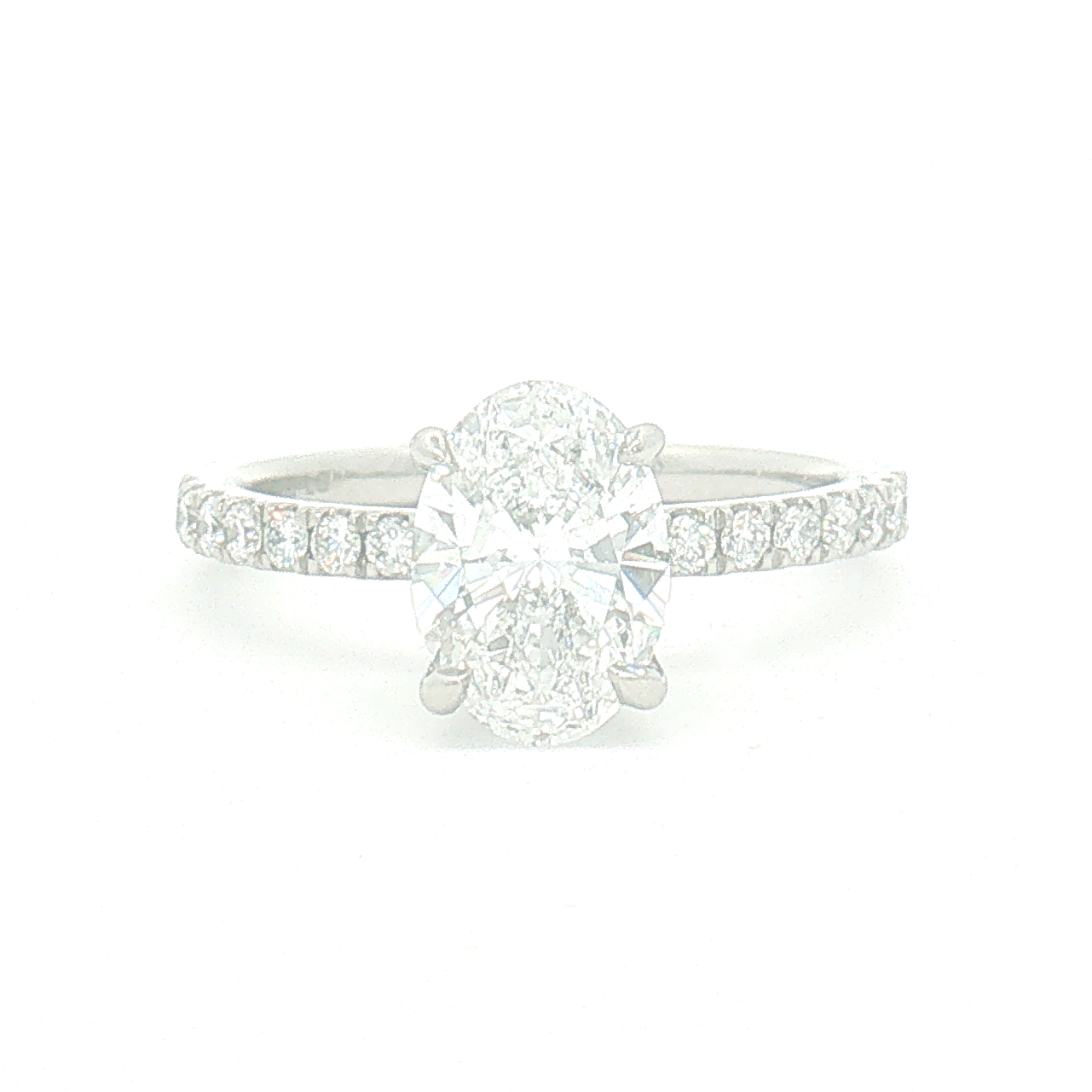 Lab Diamond 1.51ct Oval-cut Engagement Ring