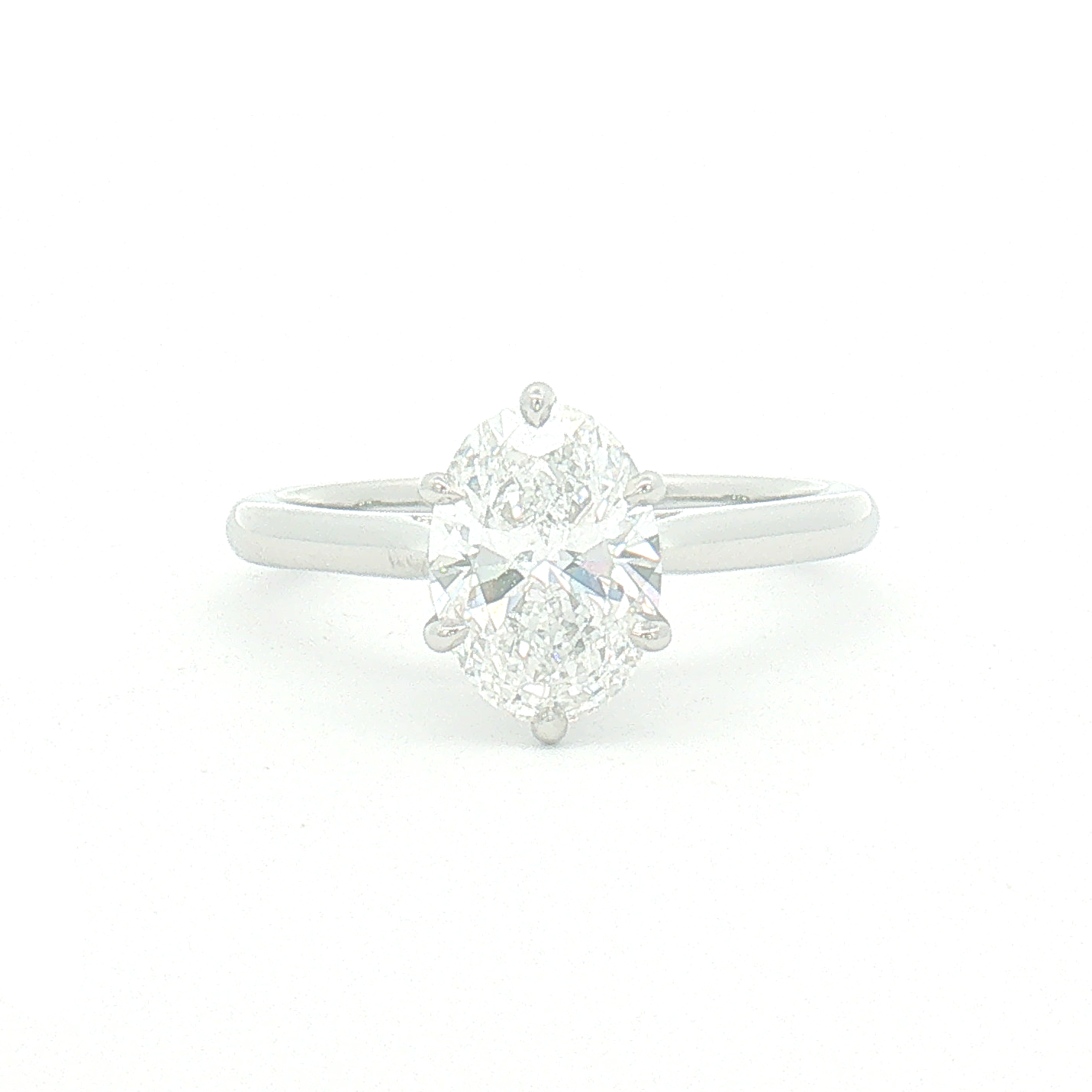 Lab Diamond 1.52ct Oval-cut Engagement Ring