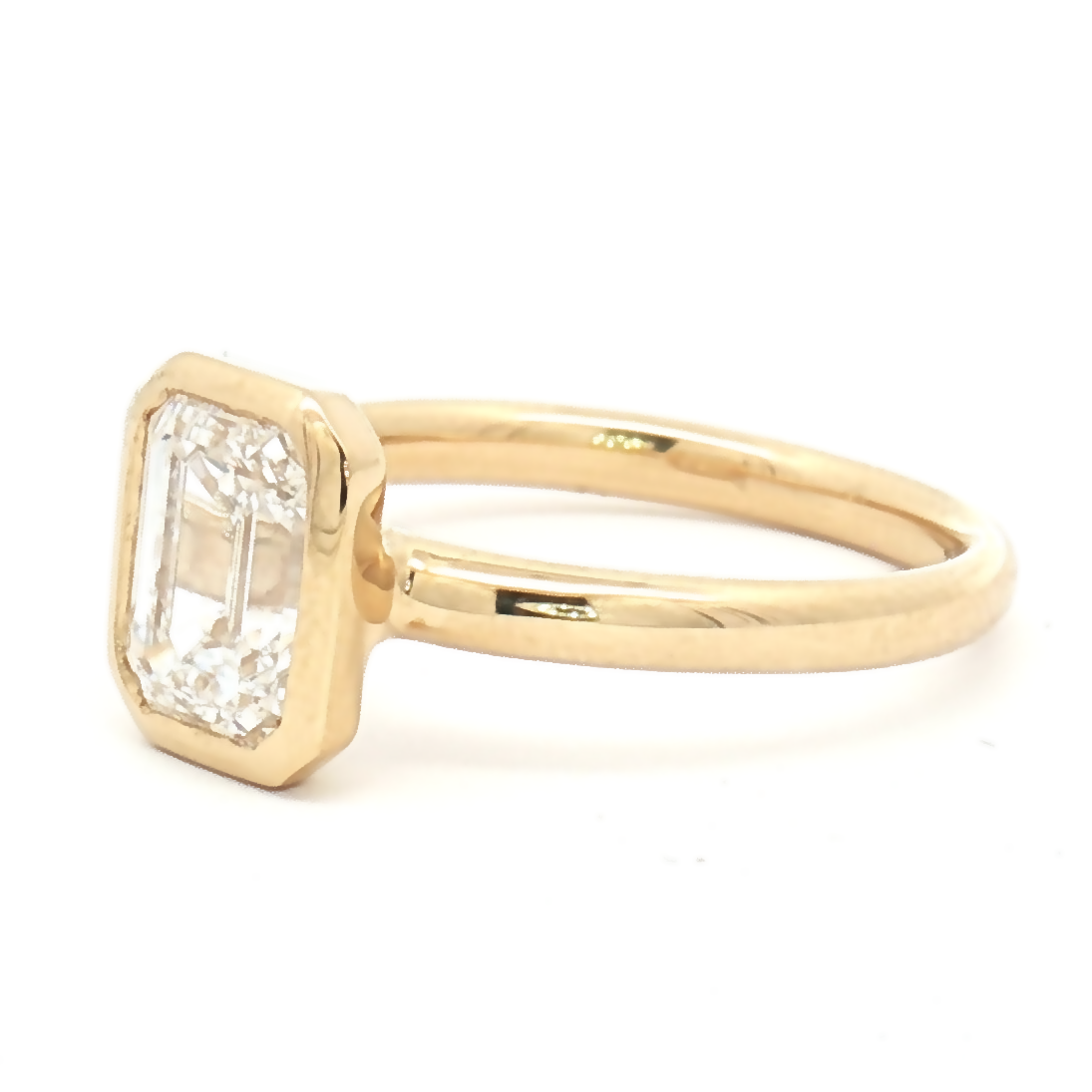 Lab Diamond 1.59ct Emerald-Cut Engagement Ring