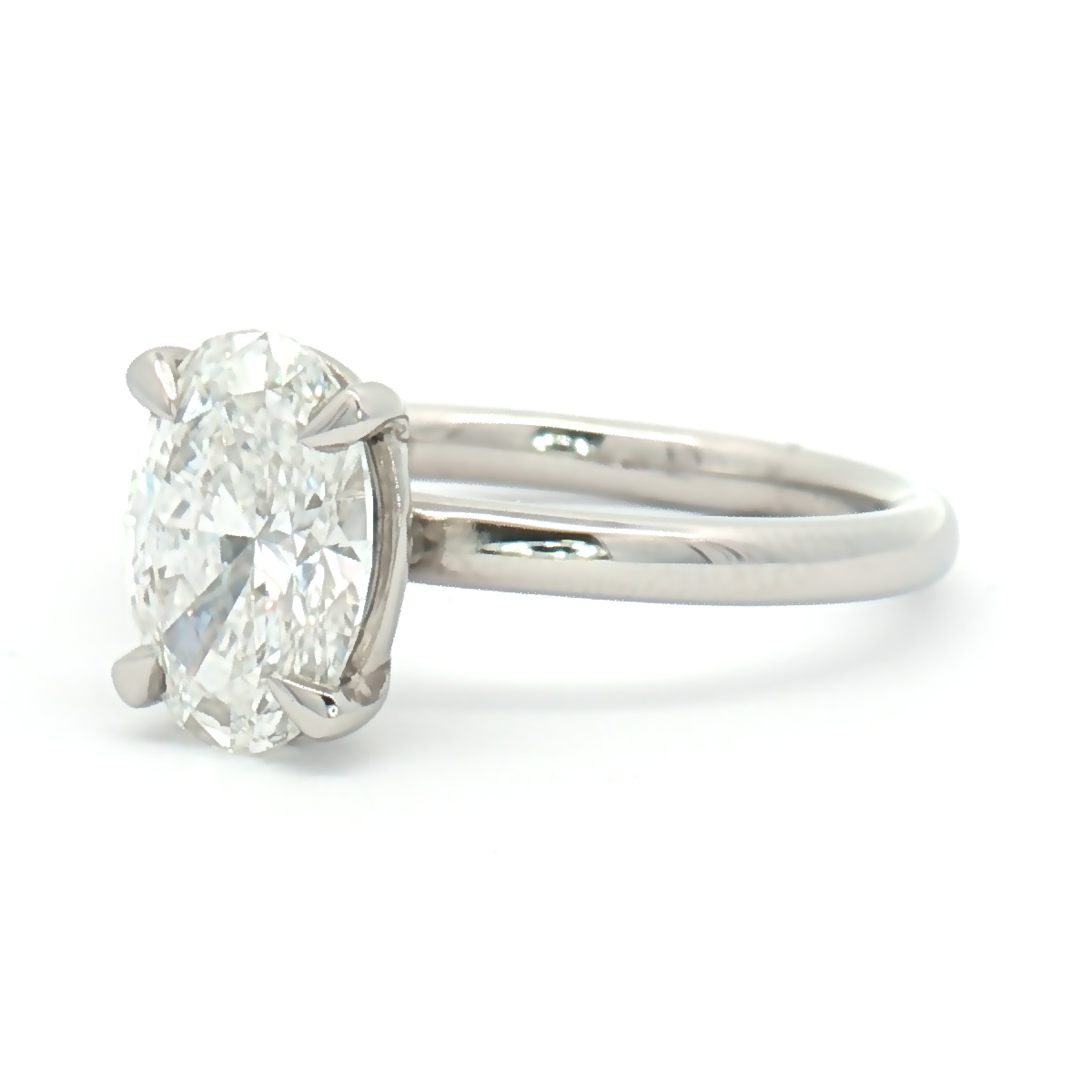 Lab Diamond 1.71ct Oval-cut Engagement Ring