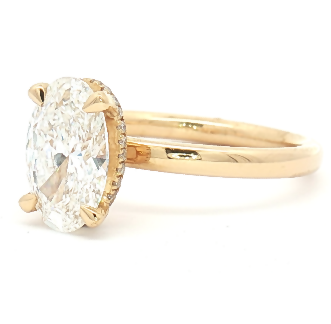 Lab Diamond 1.80ct Oval-cut Solitaire Engagement Ring