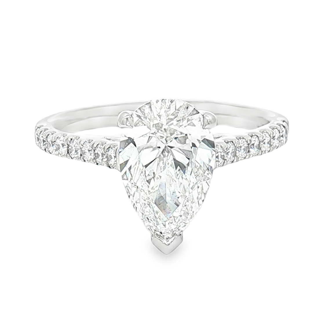 Lab Diamond 2.01ct Pear-Cut Engagement Ring