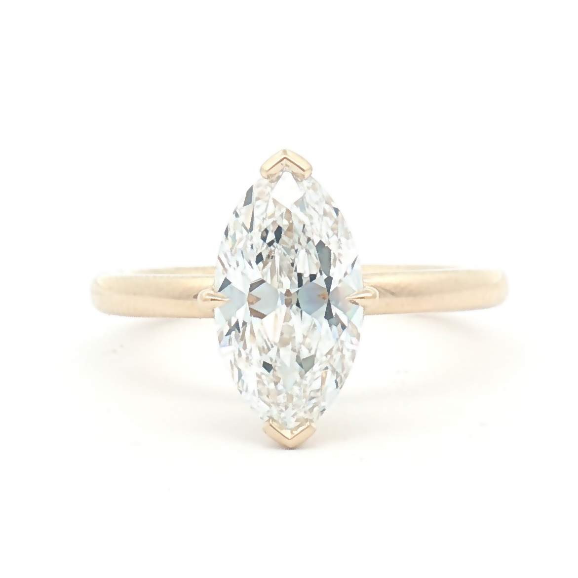 Lab Diamond 2.12ct Moval Engagement Ring