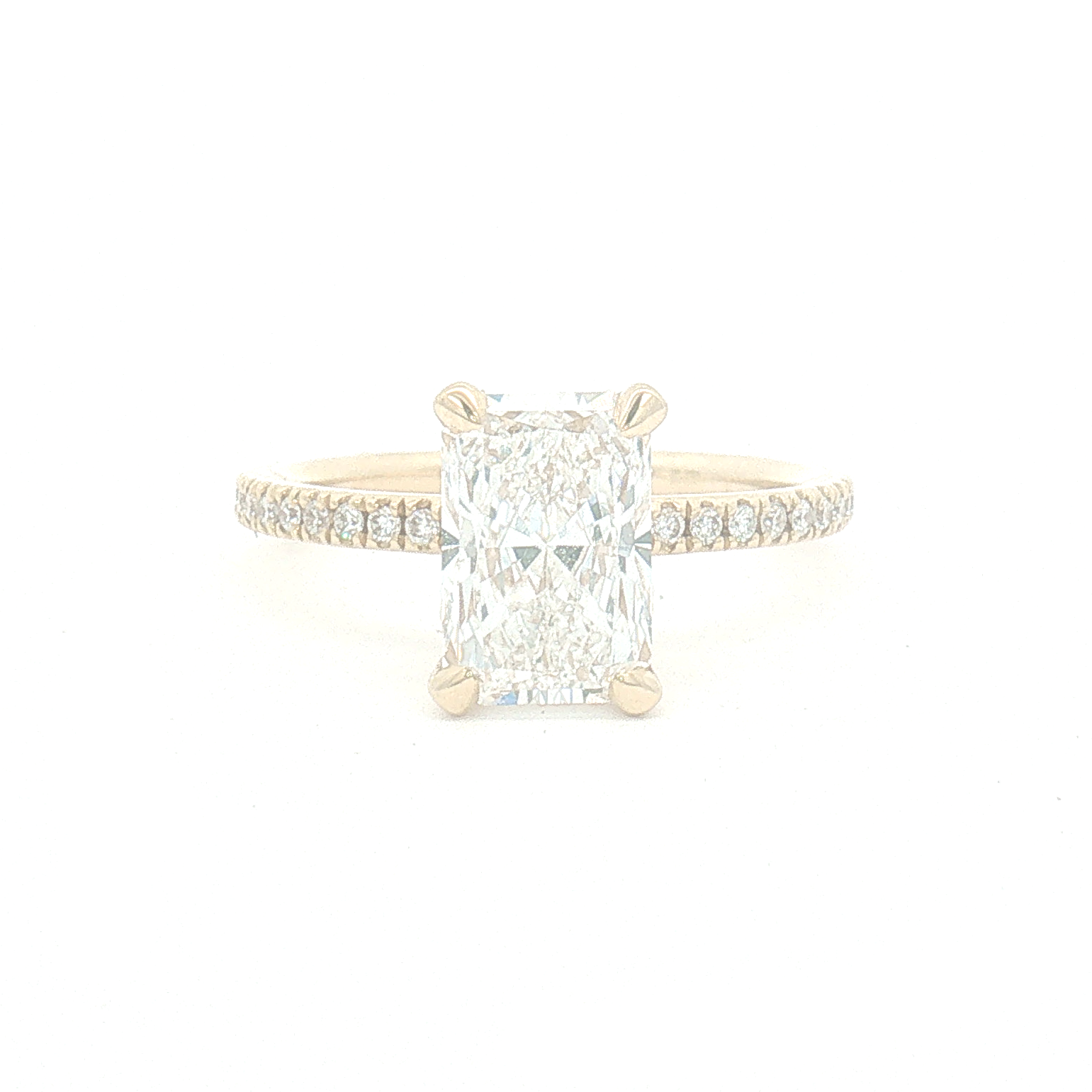 Lab Diamond 2.13ct Radiant-cut Engagement Ring