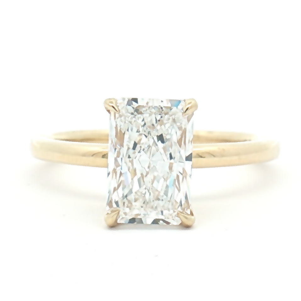 Lab Diamond 2.14ct Radiant-Cut Engagement Ring