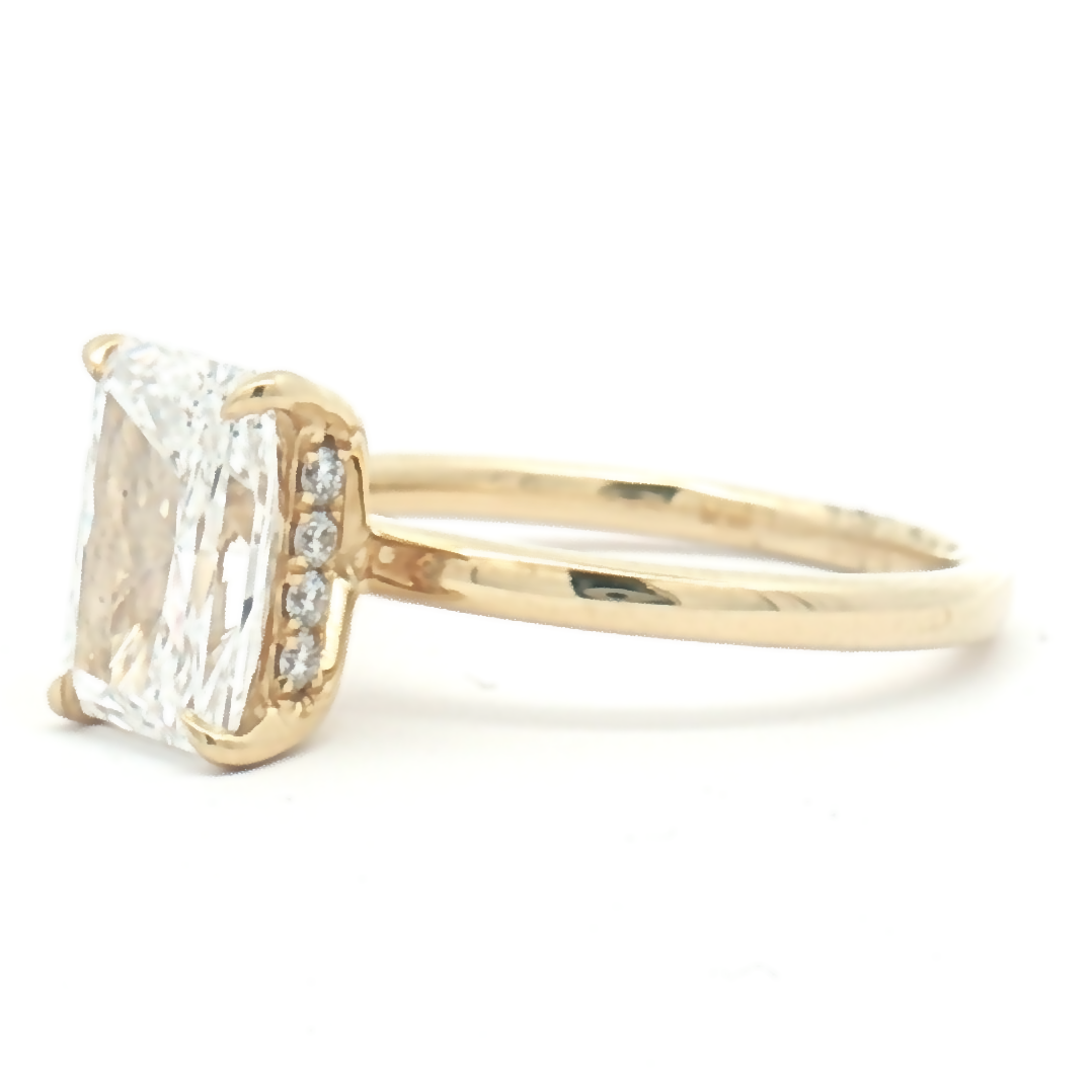 Lab Diamond 2.14ct Radiant-Cut Engagement Ring