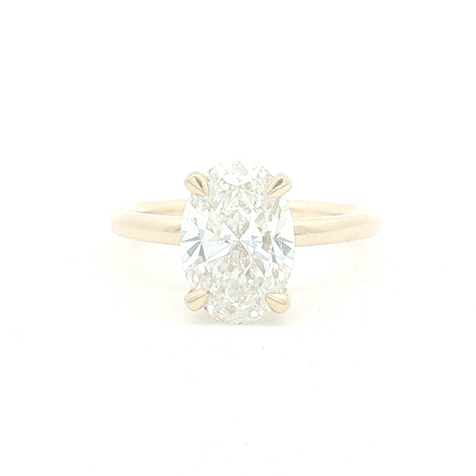 Lab Diamond 2.50ct Oval-cut 18ct Yellow Gold Engagement Ring