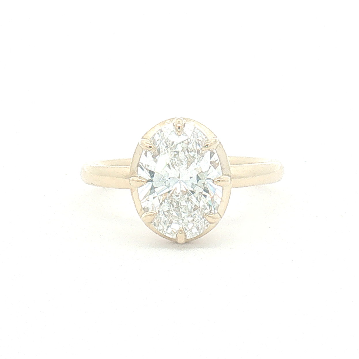 Lab Diamond 2.50ct Oval-cut Edwardian Claw setting