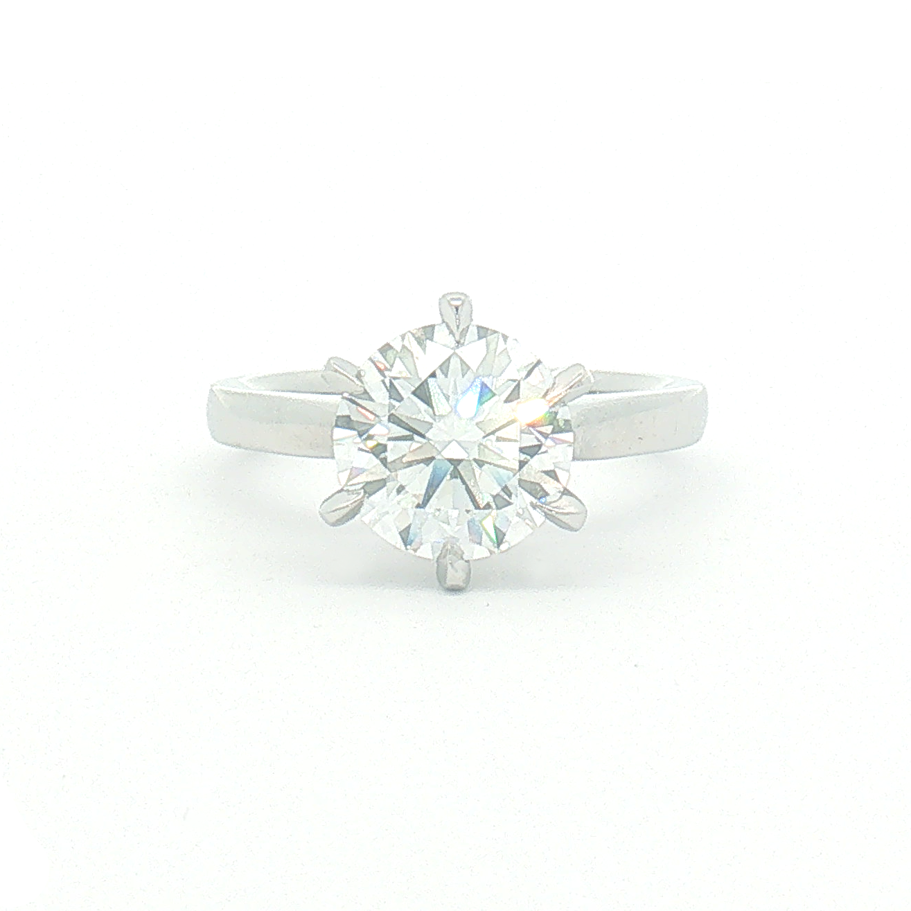 Lab Diamond 2.50ct Round Brilliant-cut Engagement Ring