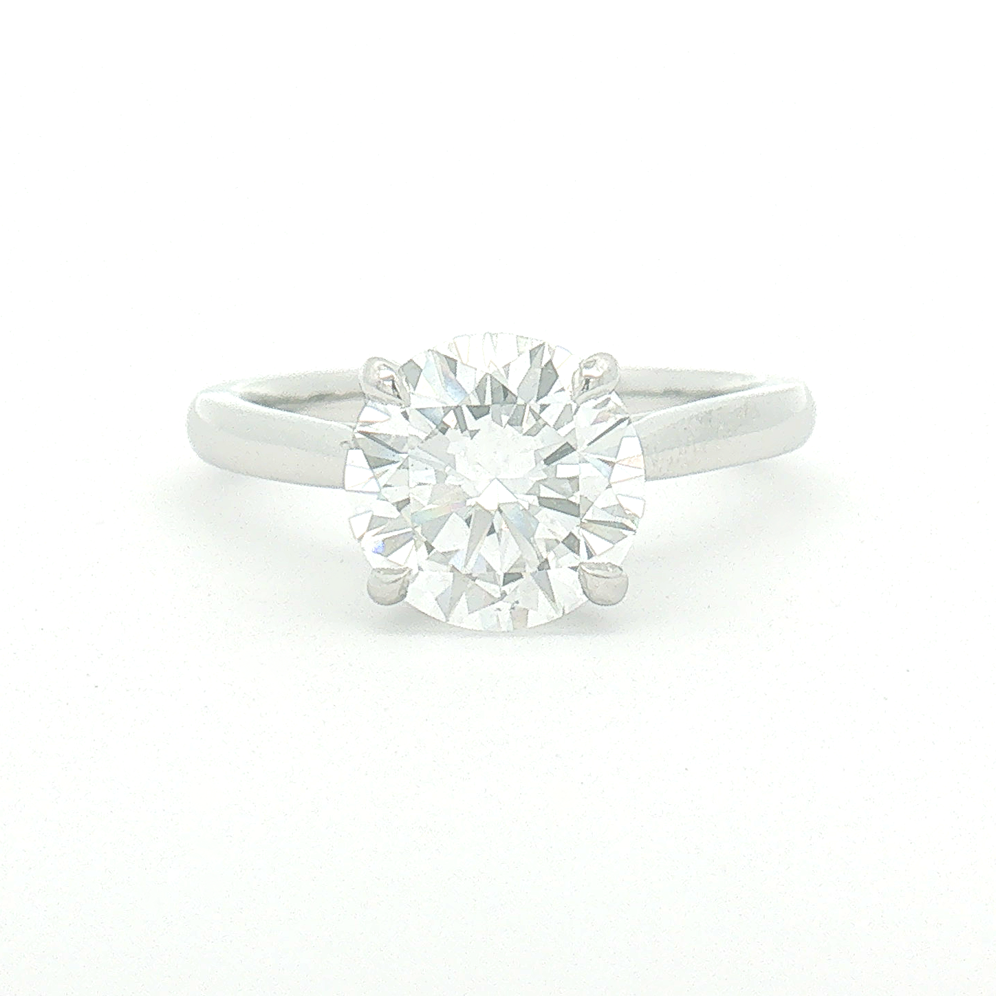Lab Diamond 2.51ct Round Brilliant-cut Engagement Ring
