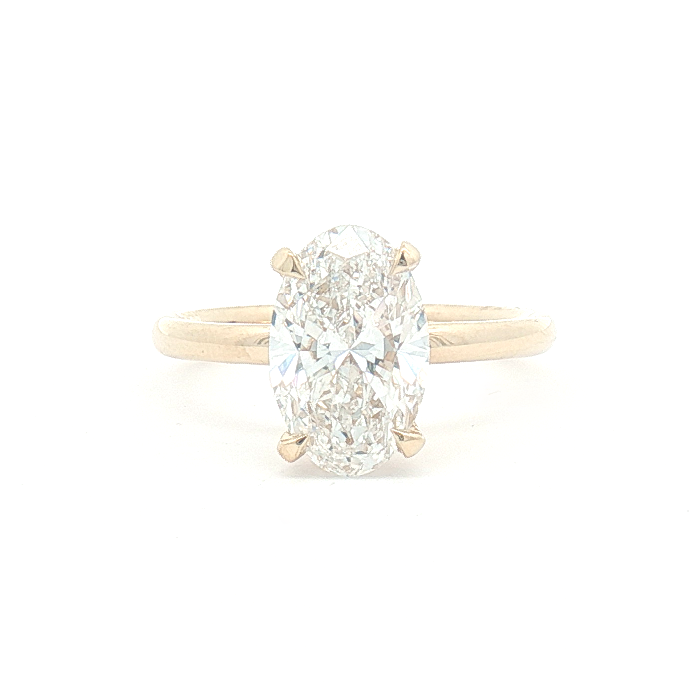 Lab Diamond 2.53ct Oval-cut Solitaire Engagement Ring