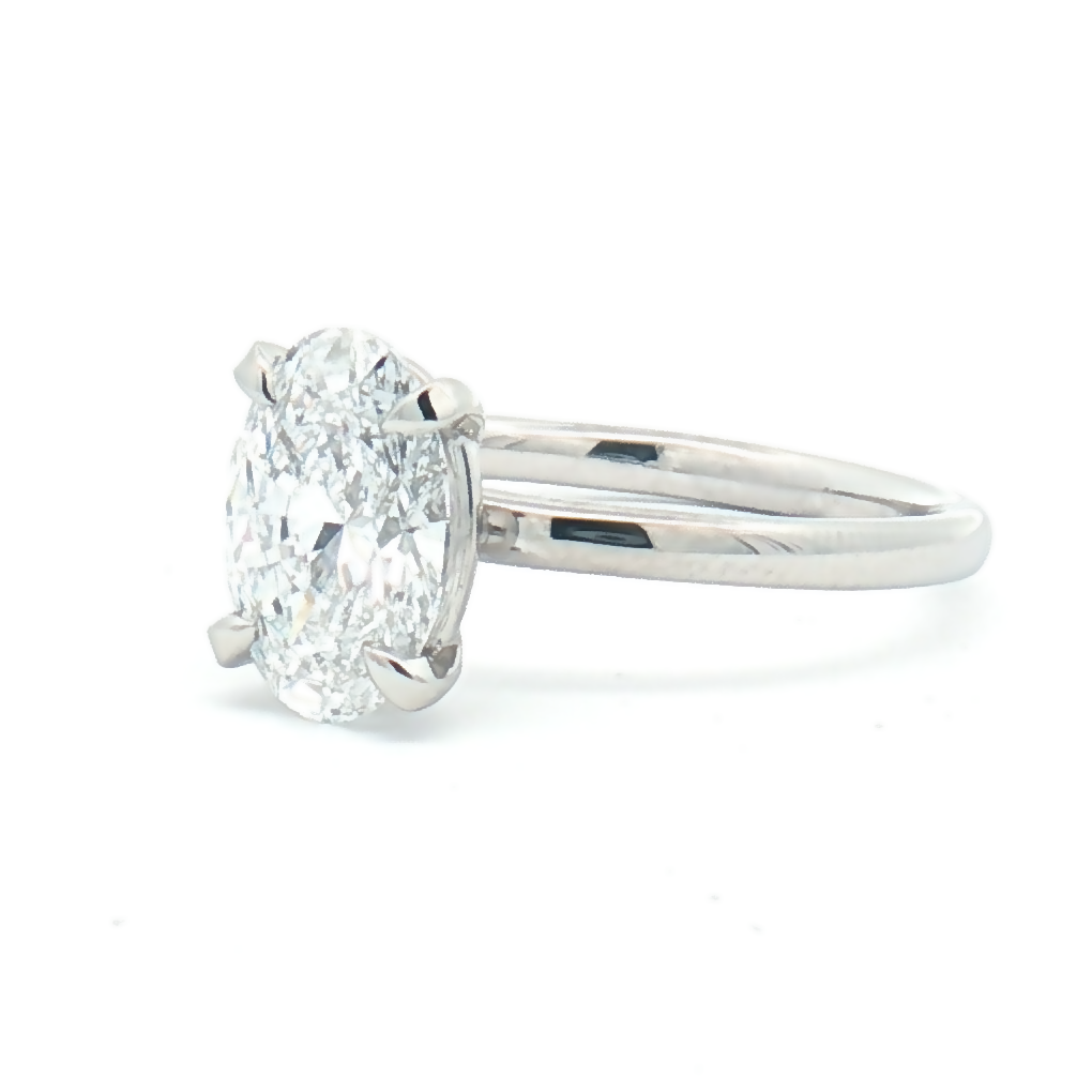 Lab Diamond 2.71ct Oval-cut Engagement Ring