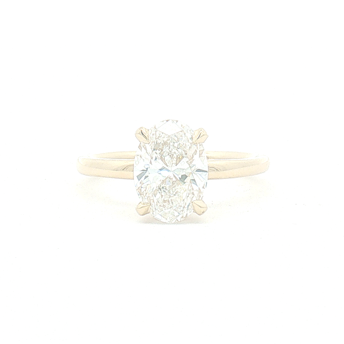 Lab Diamond 2ct Oval-cut Solitaire Engagement Ring
