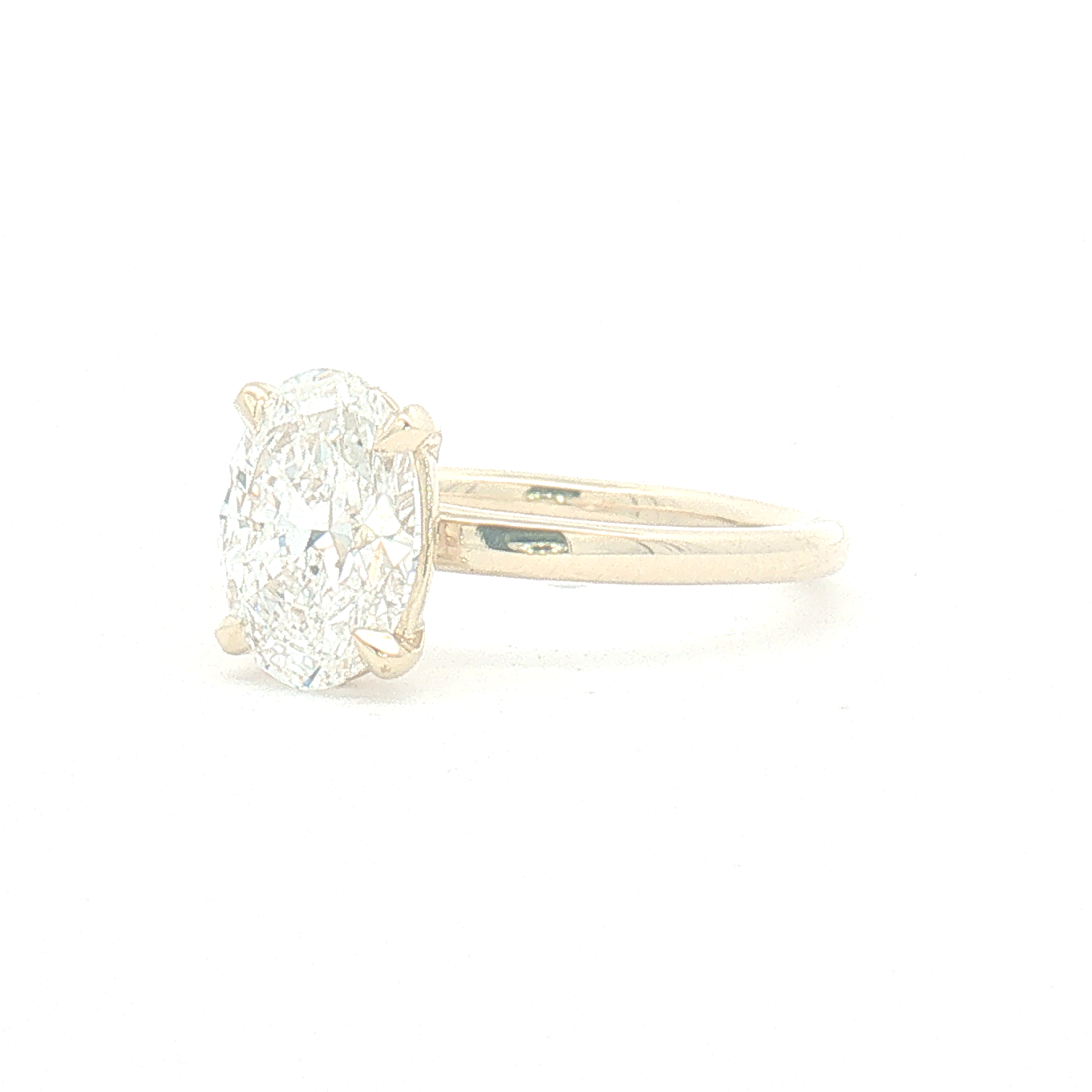 Lab Diamond 2ct Oval-cut Solitaire Engagement Ring