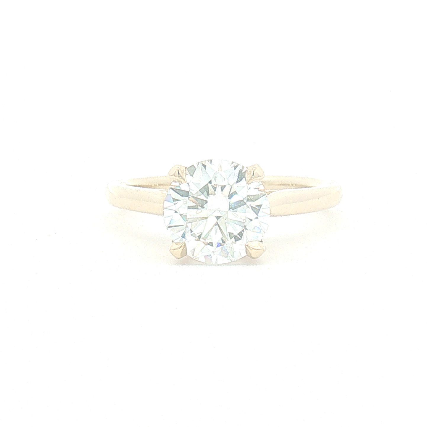 Lab Diamond 2ct Round Brilliant-cut Engagement Ring