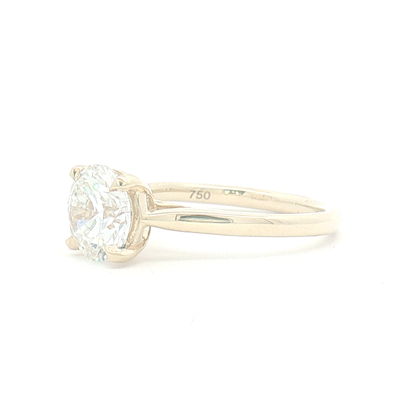 Lab Diamond 2ct Round Brilliant-cut Engagement Ring