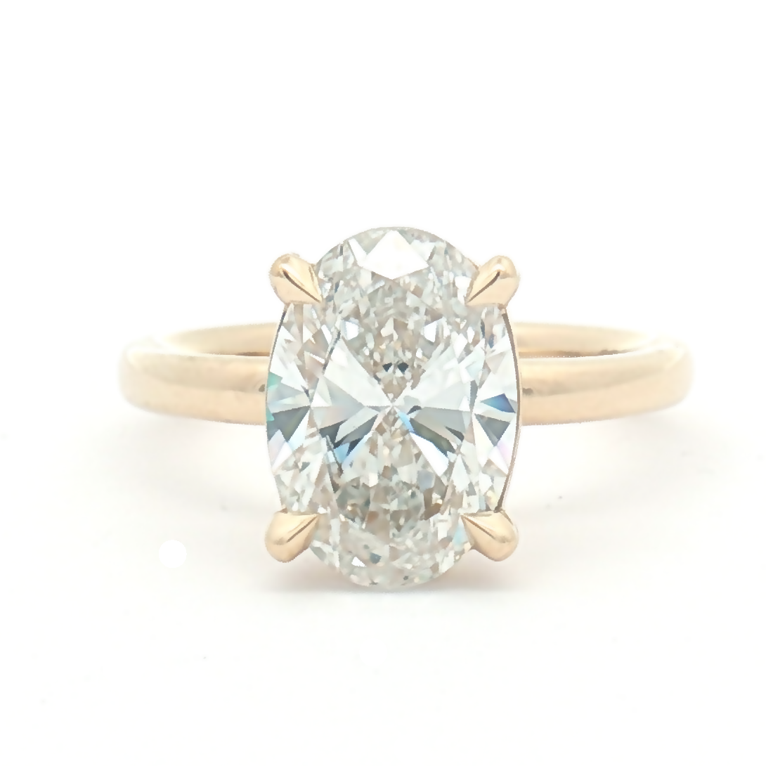 Lab Diamond 3.00ct Oval-cut Engagement Ring