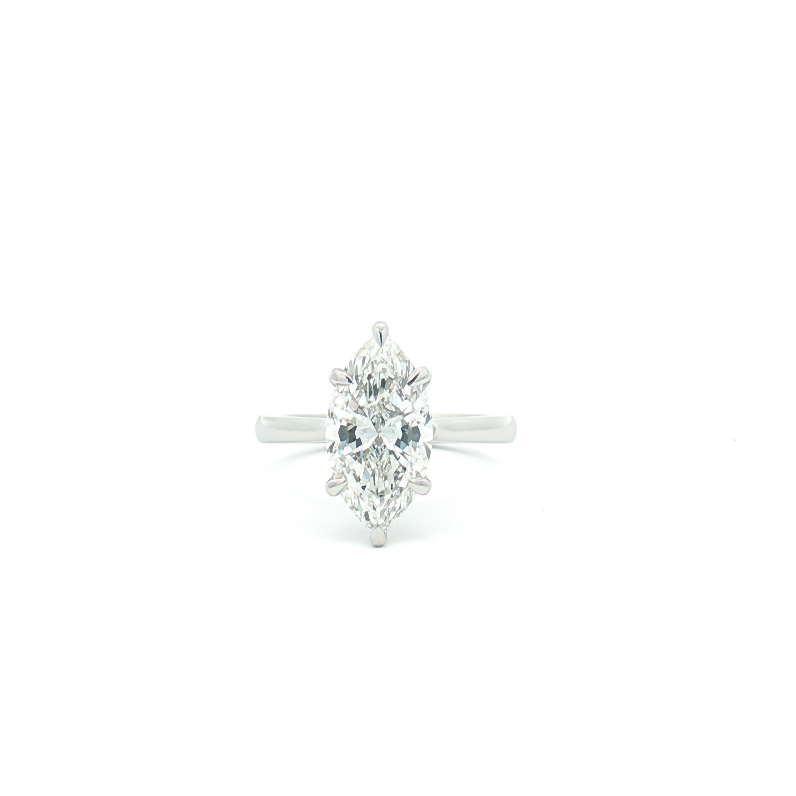 Lab Diamond 3.01ct Marquise-cut Engagement Ring