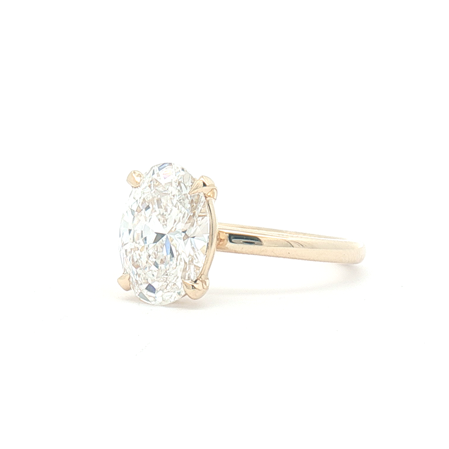 Lab Diamond 3.03ct Oval-cut Solitaire Engagement Ring