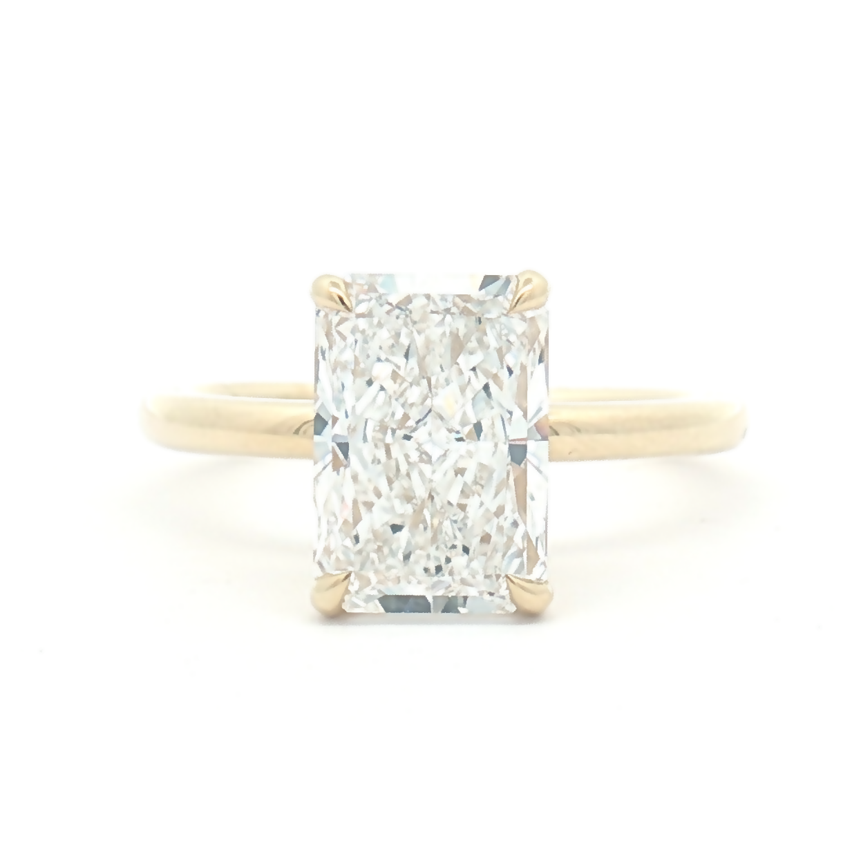 Lab Diamond 3.04ct Radiant-cut Engagement Ring