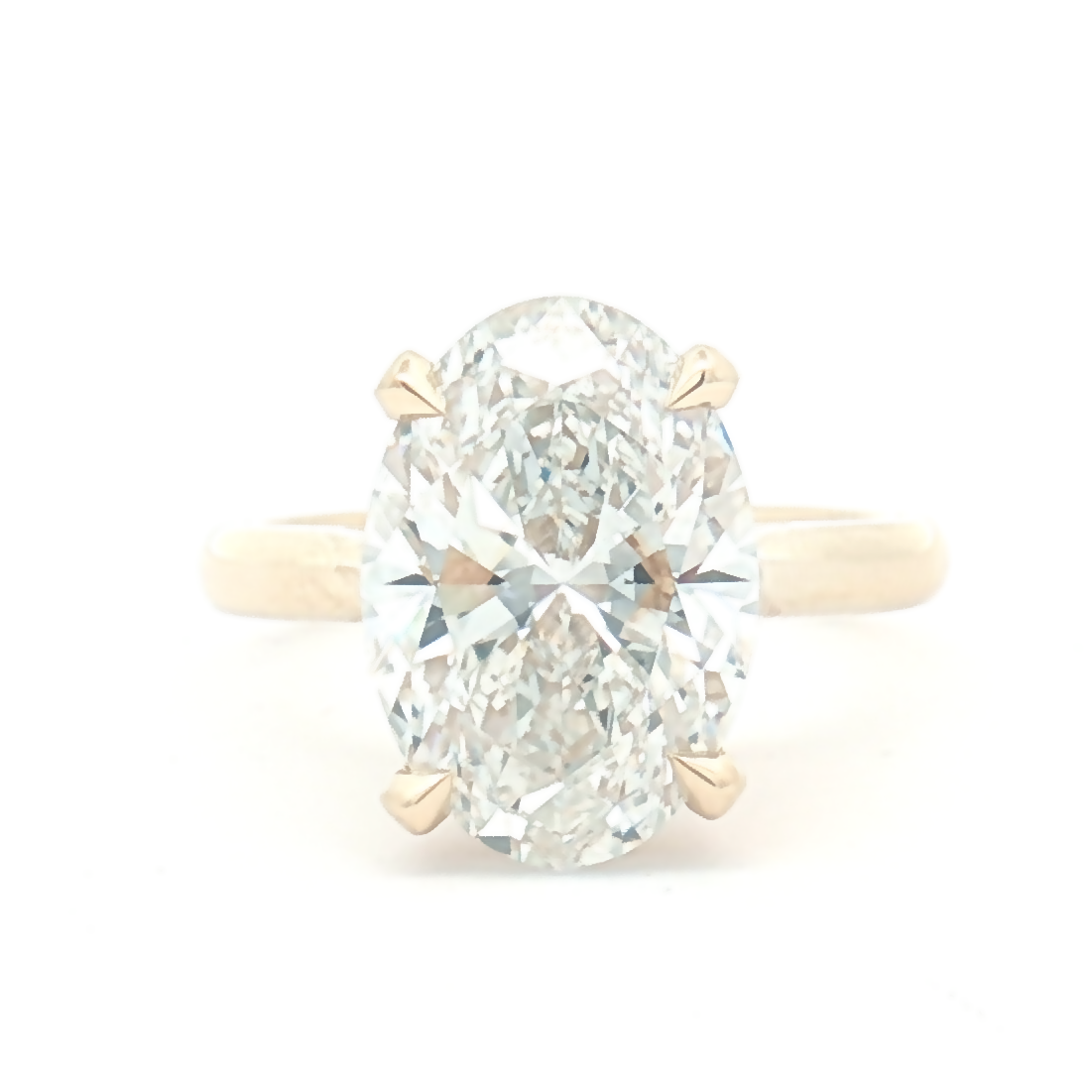 Lab Diamond 5.00ct Oval-cut Engagement Ring