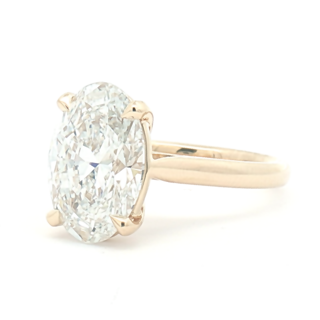 Lab Diamond 5.00ct Oval-cut Engagement Ring