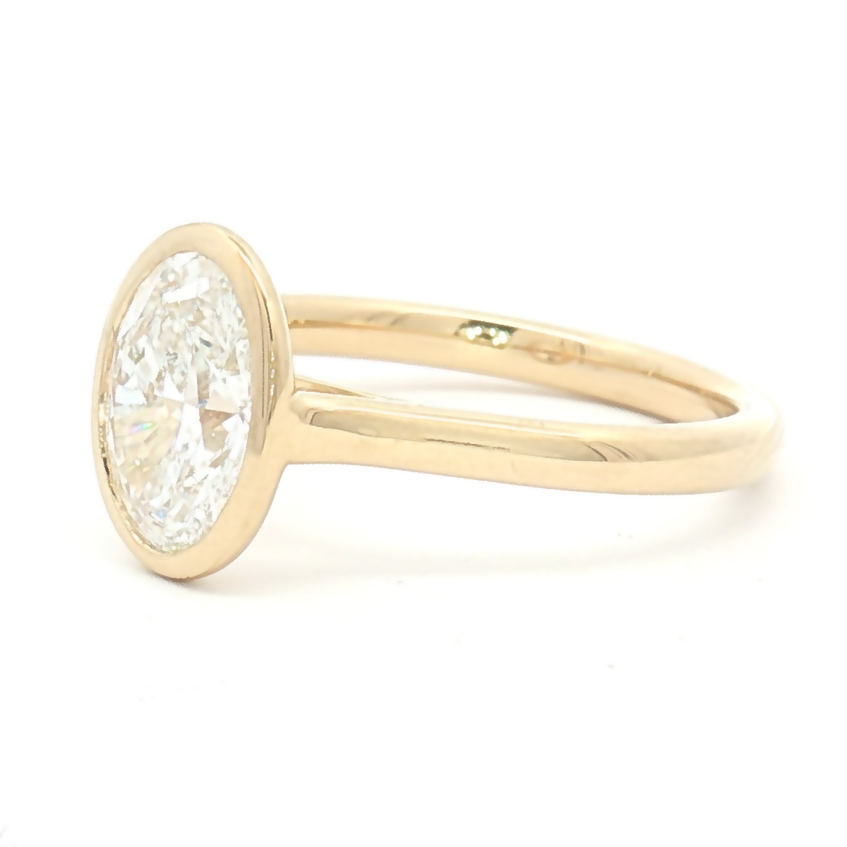 Lab Grown 1.53ct Oval-Cut Engagement Ring