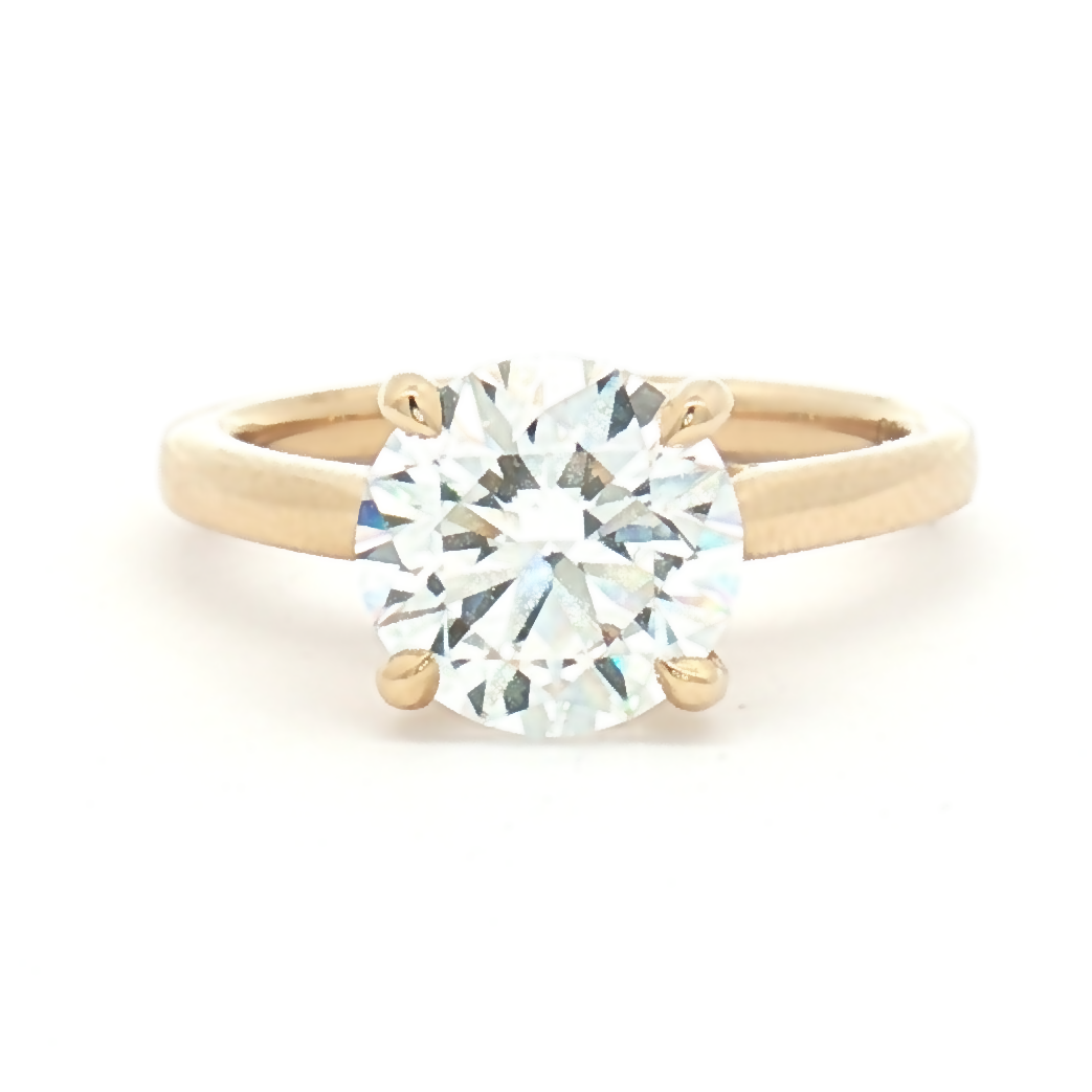 Lab Grown 2.56ct Brilliant-Cut Round Engagement Ring