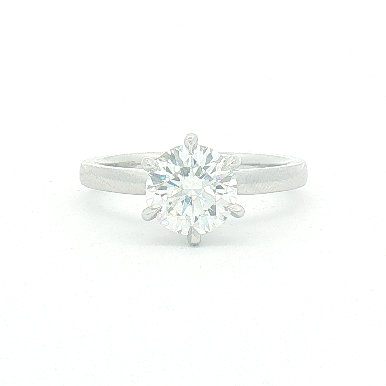 Platinum Lab Diamond 1.50ct Round Brilliant-cut Engagement Ring