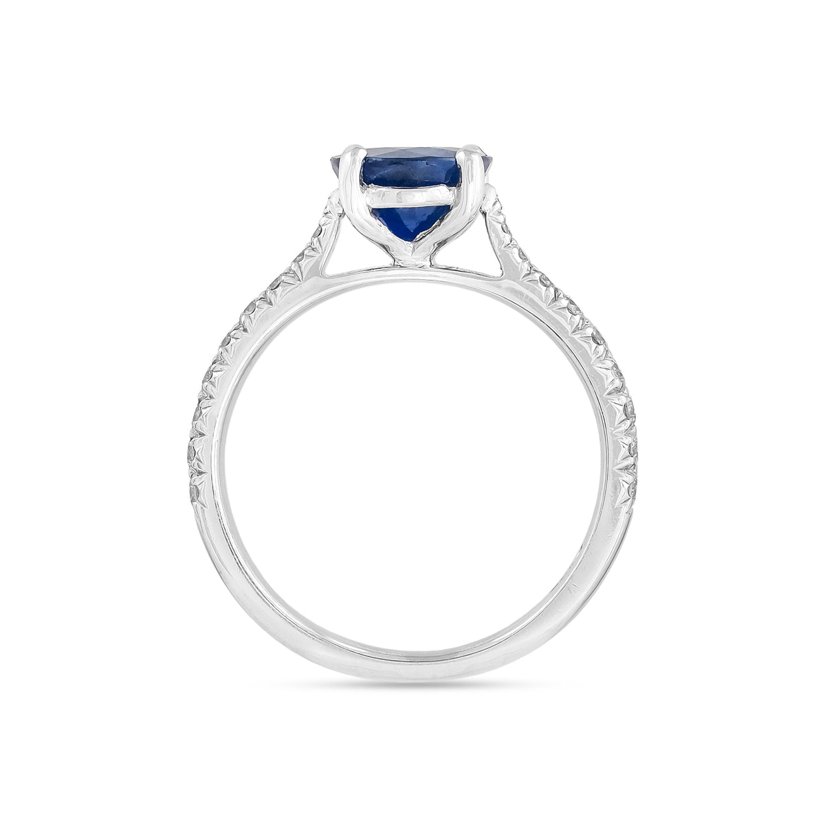 Vintage 18ct White Gold Sapphire and Diamond Ring
