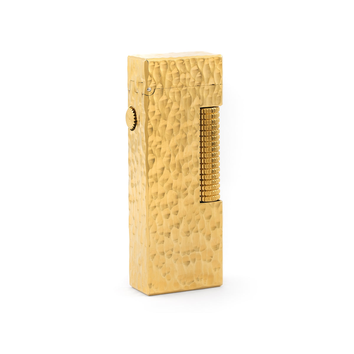 Vintage Dunhill Bark Texture Gold Plated Rollagas Lighter