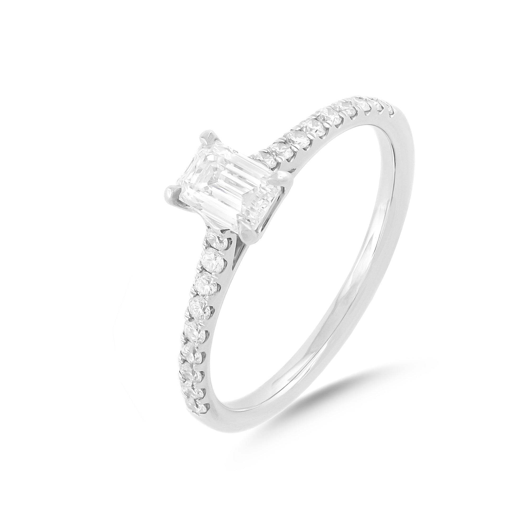 0.50ct Emerald-Cut Diamond Engagement Ring