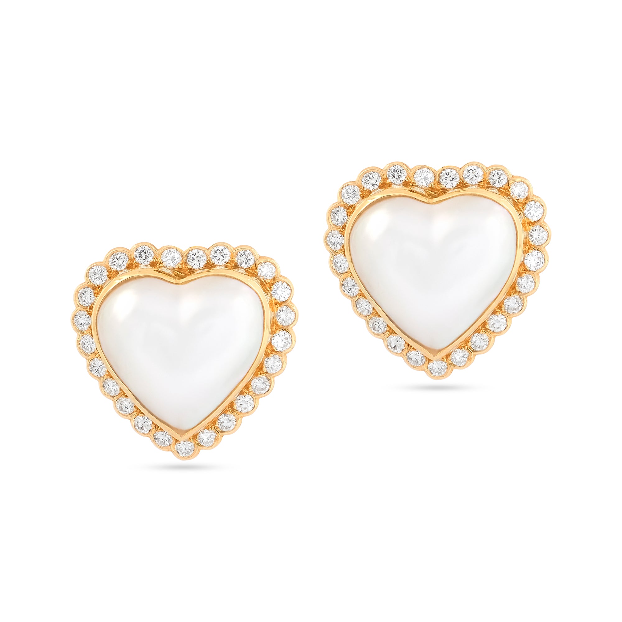 Boodles 18ct Yellow Gold Diamond and Pearl Earrings