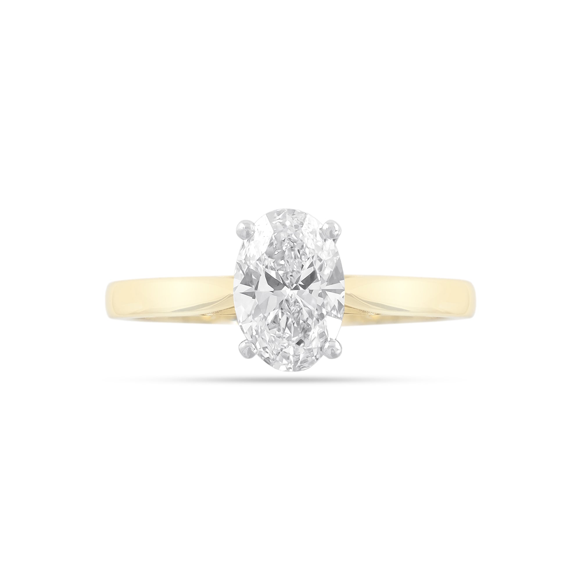 Lab-Diamond 1.02ct Oval-Cut Solitaire Engagement Ring