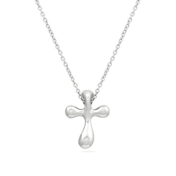 Silver cross clearance necklace tiffany