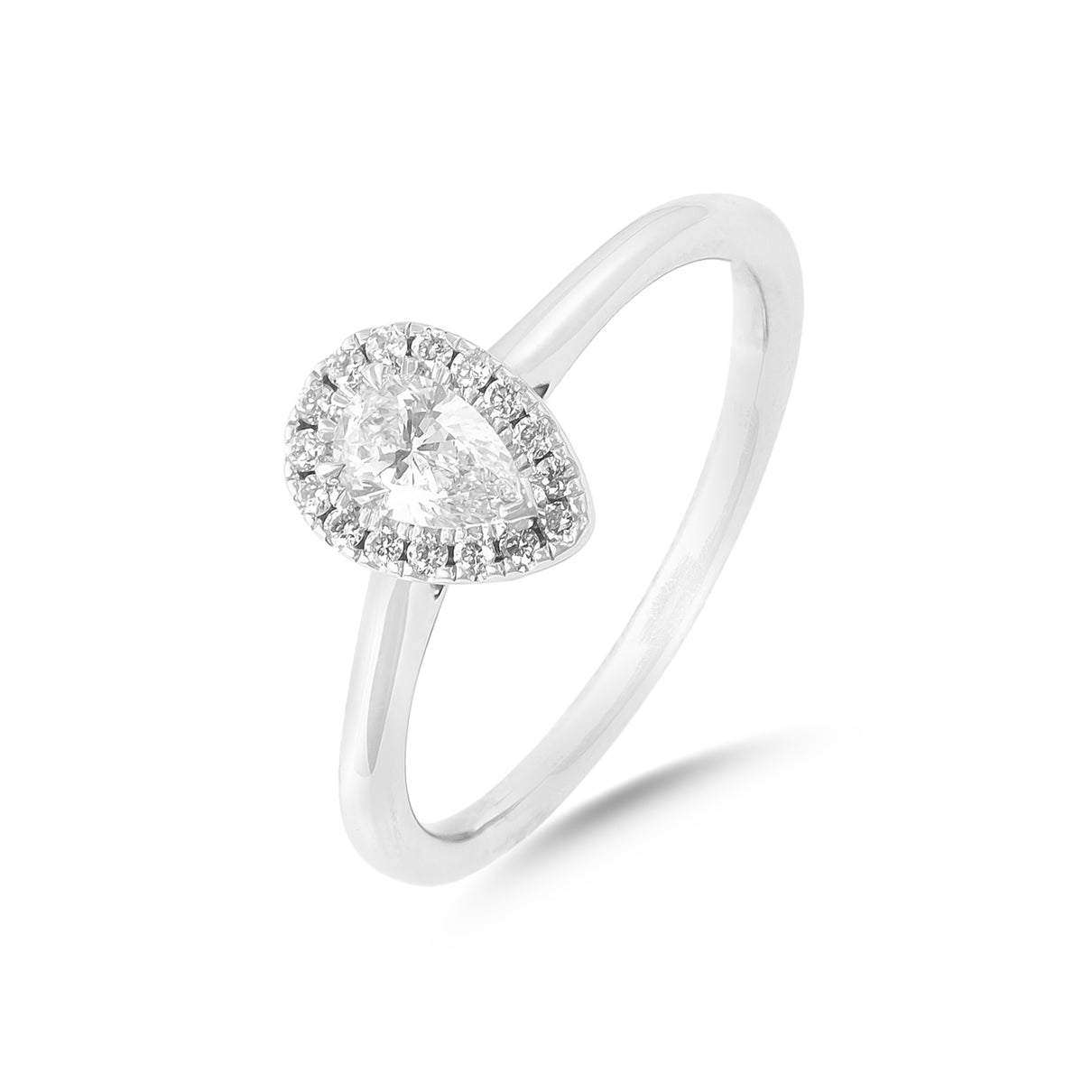 0.32ct Pear-Cut Diamond Engagement Ring 