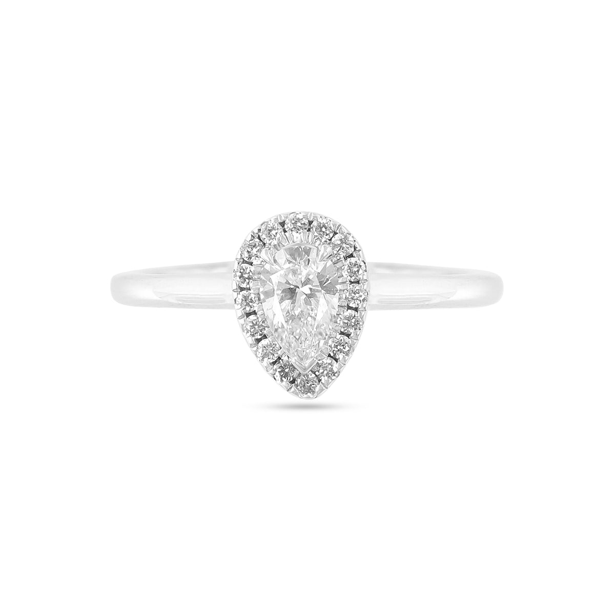 0.32ct Pear-Cut Diamond Engagement Ring 