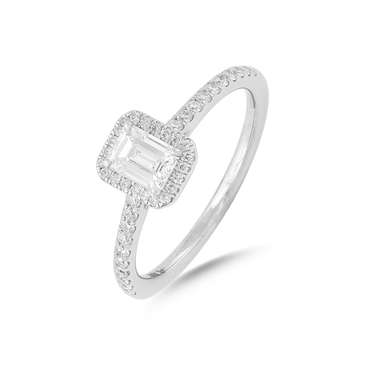 0.50ct Emerald-Cut Diamond Engagement Ring