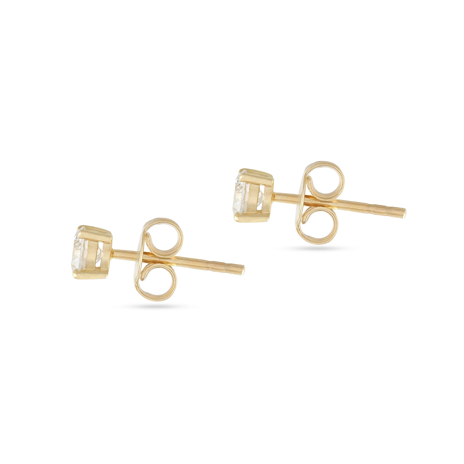 0.50ct Lab-Diamond Yellow Gold Stud Earrings