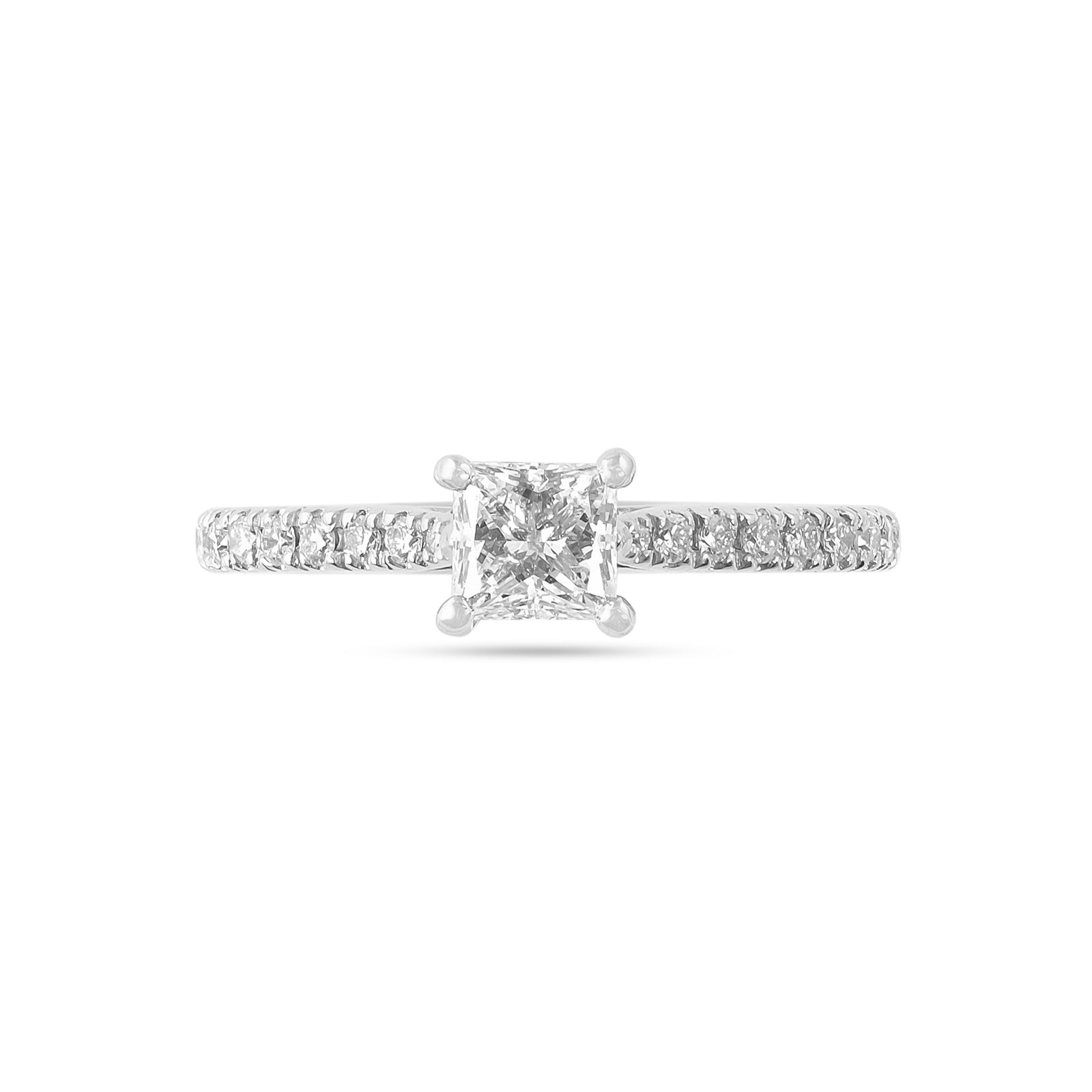 0.52ct Princess-Cut Diamond Engagement Ring