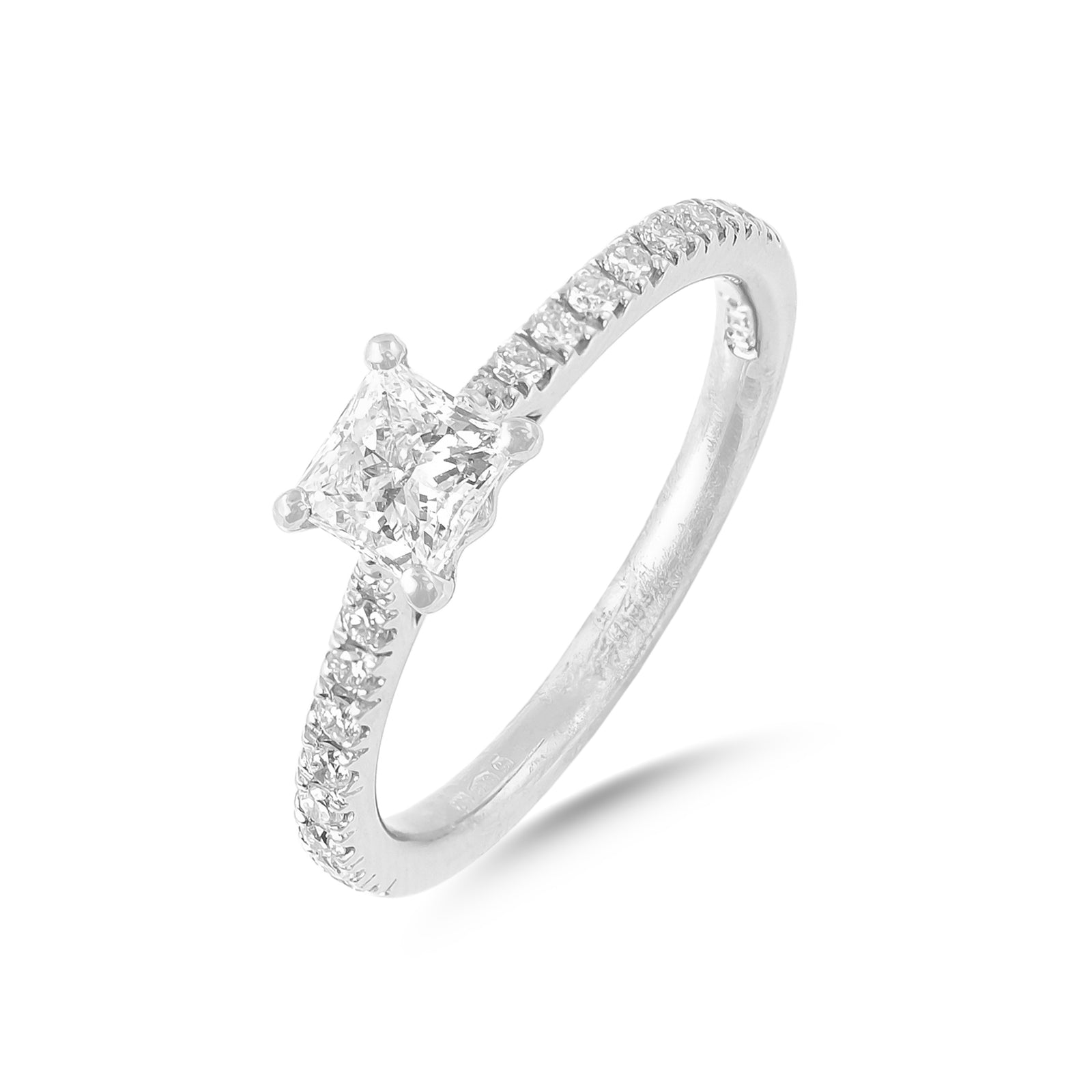0.52ct Princess-Cut Diamond Engagement Ring